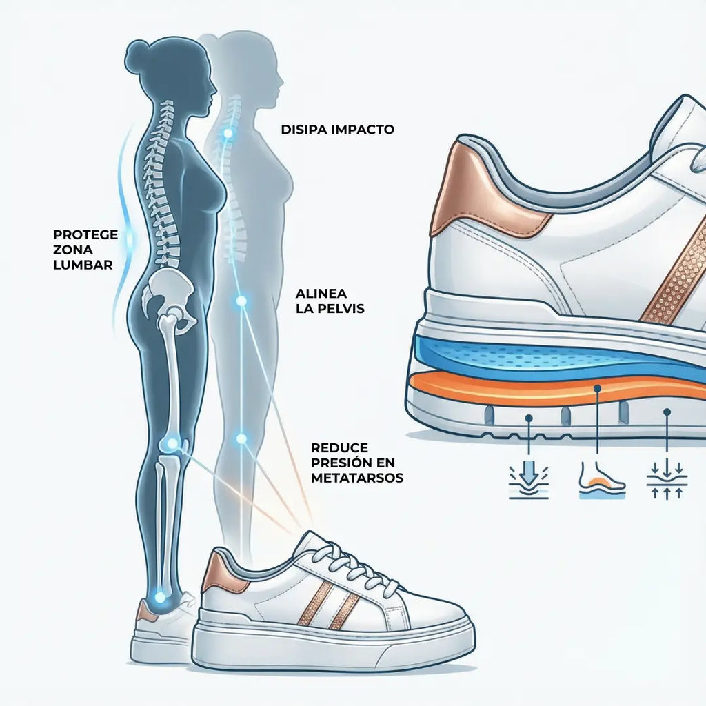 Tenis Deportivo de Plataforma – Altura, estilo y mucha comodidad